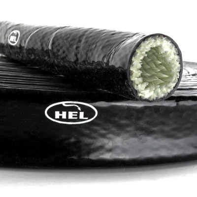 HEL Black 12mm Internal Diameter Extreme Heat Sleeve - Fire Resistant to 1200°C